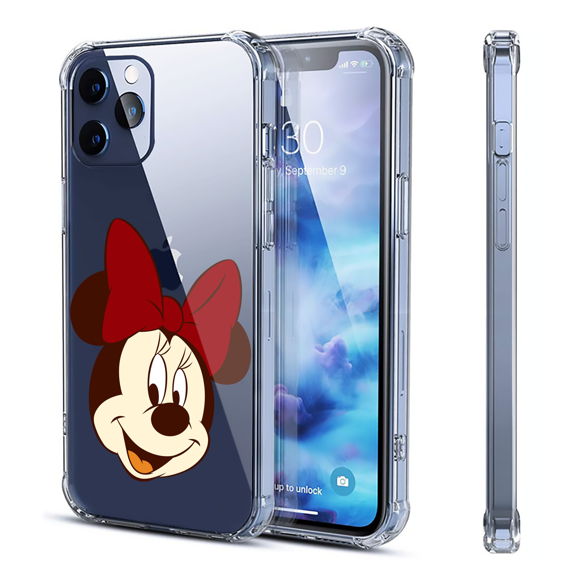 （画像用） ミッキーマウス Mickey Mouse 【iPhone 12シリーズ対応】透明スマホケース（クリアソフトケース）